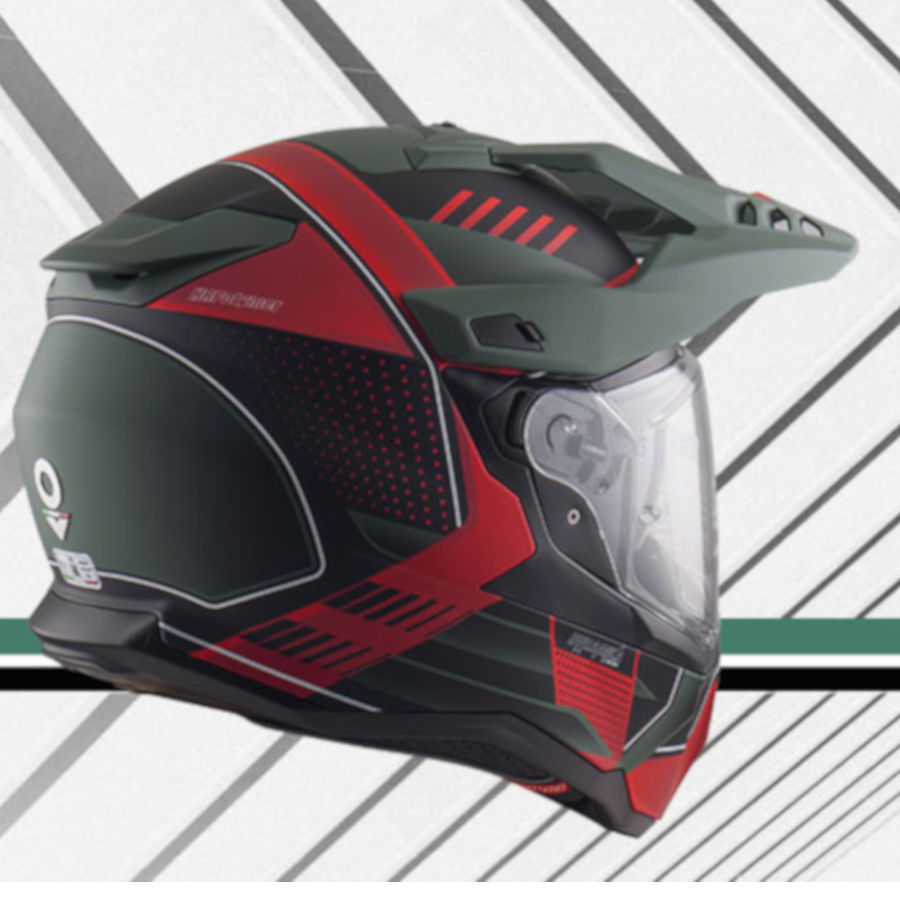 Casco Adventure NOS NS-9 Omega red opaco