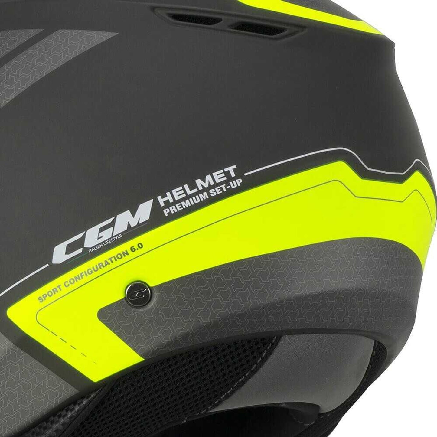 casco CGM Iper City grafite giallo fluo opaco