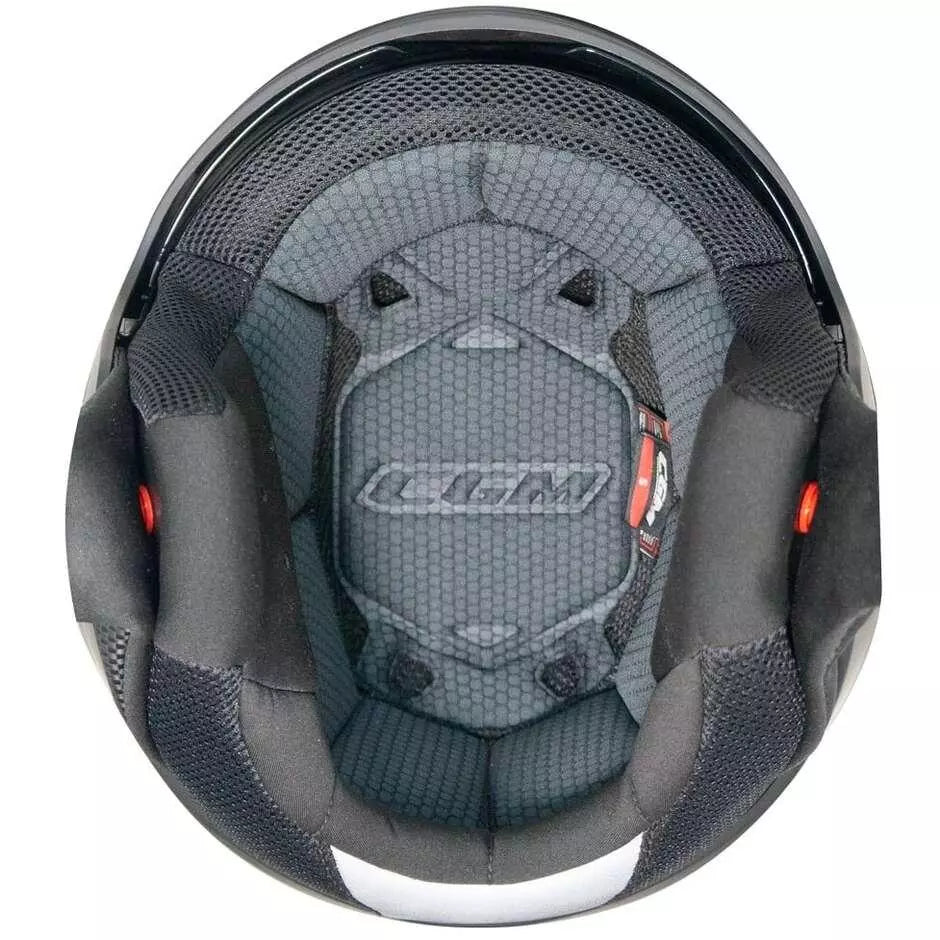 Casco Moto Jet CGM 126G IPER CITY Nero Rosso opaco cgm 126g iper city