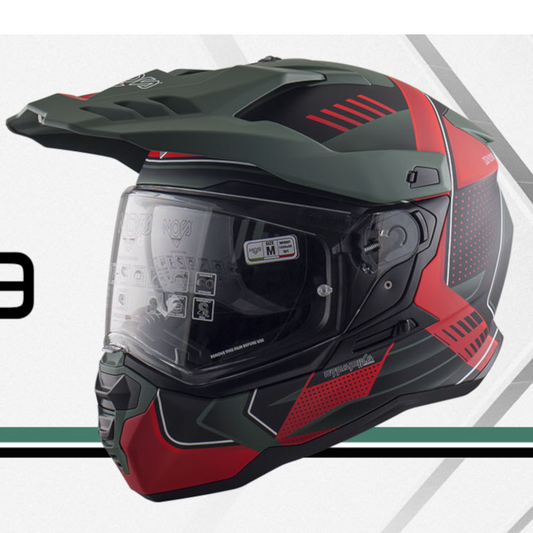 Casco Adventure NOS NS-9 Omega red opaco