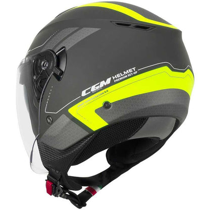 casco CGM Iper City grafite giallo fluo opaco