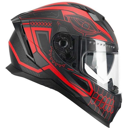Casco integrale da moto CGM 311M BLAST MAYA Nero Rosso Opaco