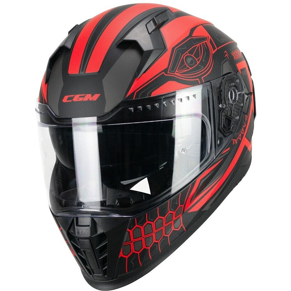 Casco integrale da moto CGM 311M BLAST MAYA Nero Rosso Opaco