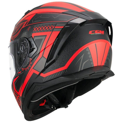 Casco integrale da moto CGM 311M BLAST MAYA Nero Rosso Opaco