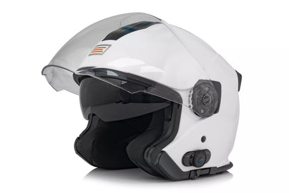 casco  Origine Palio 2.0 + BT casco da moto aperto bianco lucido