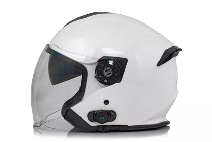 casco  Origine Palio 2.0 + BT casco da moto aperto bianco lucido