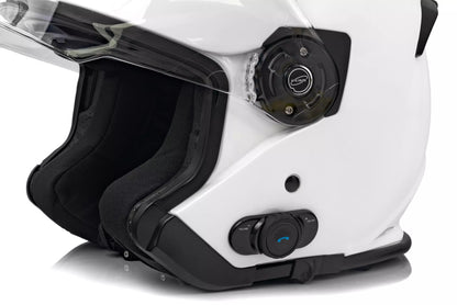 casco  Origine Palio 2.0 + BT casco da moto aperto bianco lucido